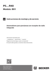 Becker B01 Instrucciones De Montaje Y De Servicio