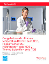 ThermoFisher Scientific HDE Serie Instalación Y Funcionamiento