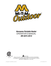 Mi-T-M OUTDOOR MH-0075-OD10 Manual Del Operador