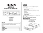 Jensen CD3610 El Manual Del Propietario