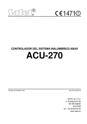 Satel ACU-270 Manual Del Usuario