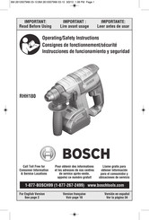 Bosch RHH180 Instrucciones De Funcionamiento