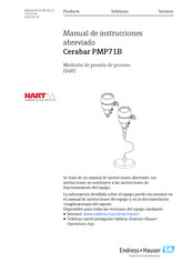 Endress+Hauser Cerabar PMP71B Manual De Instrucciones Abreviado