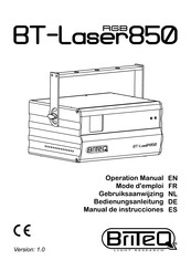 Briteq BT-LASER850 RGB Manual De Instrucciones