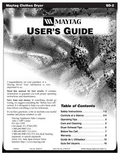Maytag SD-2 Manual De Usuario