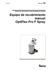 Gema OptiFlex Pro F Spray Manual De Instrucciones Y Lista De Piezas De Recambio