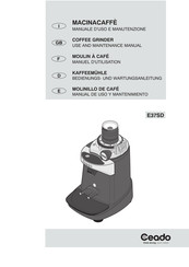 Ceado E37SD Manual De Uso Y Mantenimiento