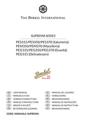 Berkel SUPREMA PES315 Salumeria Manual Del Usuario