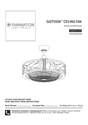 Fanimation EASTVIEW LP8074SLAZ Manual Del Usuario