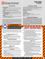 Chicago Pneumatic CP860 Manual Del Usuario