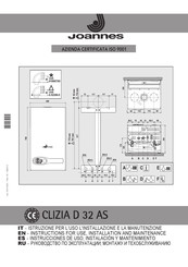 Joannes CLIZIA D 32 AS Instrucciones De Uso, Instalación Y Mantenimiento