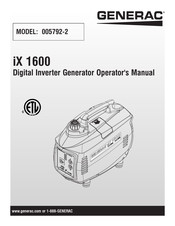 Generac iX 1600 El Manual Del Propietario