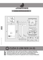 Joannes CLIZIA N LOW NOX 24 AS Instrucciones De Uso, Instalación Y Mantenimiento