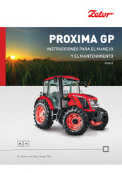 Zetor PROXIMA GP 100 Instrucciones Para El Manejo Y El Mantenimiento