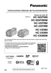 Panasonic HC-VX989 Instrucciones De Funcionamiento