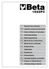 Beta 1922P3 Manual De Uso E Instrucciones