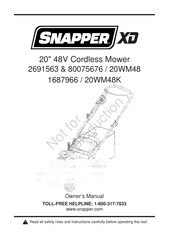 Snapper XD 20WM48K Manual Del Propietário