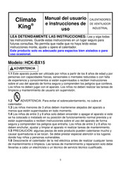 Climate King HCK-BX15 Manual Del Usuario E Instrucciones De Uso