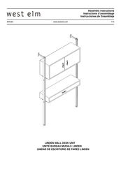 West Elm LINDEN WALL DESK UNIT Instrucciones De Ensamblaje