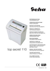 GEHA top secret 110 Instrucciones De Servicio