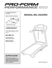 Pro-Form 650 Manual Del Usuario