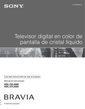 Sony BRAVIA KDL-32L4000 Manual De Instrucciones