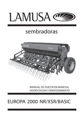 Lamusa EUROPA 2000 NR Manual De Puesta En Marcha, Dosificacion Y Mantenimiento