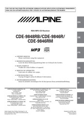 Alpine CDE-9846RM Manual De Operación