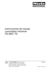 Miele professional PG 8057 TD Instrucciones De Manejo