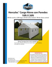 King Canopy HC1020PCSL Manual Del Usuario