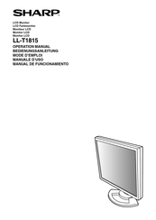 Sharp LL-T1815 Manual De Funcionamiento