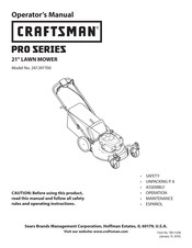 Sears CRAFTSMAN 247.397700 Manual Del Operador