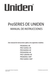 Uniden PRO800N2-4K Manual De Instrucciones