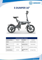 Monark E-DUMPER 16 Manual De Instrucciones