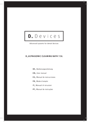 D Devices D_ULTRASONIC CLEANING BATH 7.5L Manual De Instrucciones