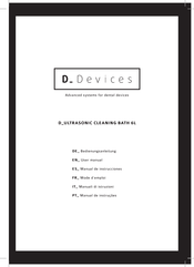 D Devices D_ULTRASONIC CLEANING BATH 6L Manual De Instrucciones