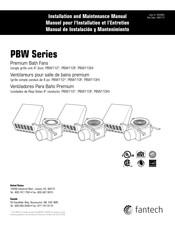 Fantech PBW110H Manual De Instalación Y Mantenimiento