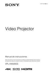 Sony VPL-VW500ES Manual De Instrucciones