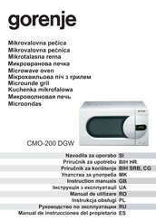 Gorenje CMO-200 DGW Manual De Instrucciones Del Propietario