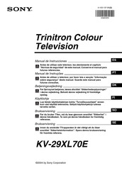 Sony KV-29XL70E Manual De Instrucciones