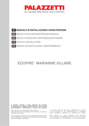 Palazzetti ECOFIRE MARIANNE OLLARE Manual De Instalación Y Mantenimiento