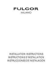 Fulgor Milano FD6W24FI1 Instrucciones De Instalación