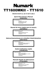 Numark TT1610 Manual De Inicio Rápido Para El Usuario