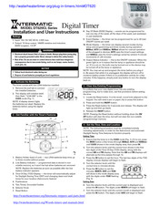 Intermatic DT620CL Serie Instrucciones Para El Usuario Y La Instalación