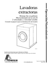 Alliance Laundry Systems SC6OBY2 Operación/Mantenimiento