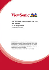 ViewSonic PJD8633ws Guia Del Usuario