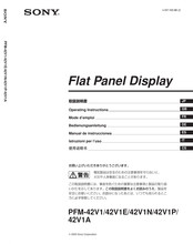 Sony PFM-42V1 Manual De Instrucciones