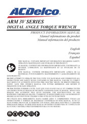 ACDelco ARM303-4A Manual De Instrucciones