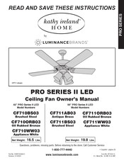 Luminance Brands Kathy Ireland Home CF710ORB03 El Manual Del Propietario