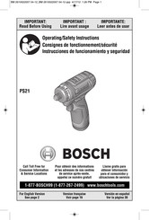 Bosch PS21 Instrucciones De Funcionamiento Y Seguridad